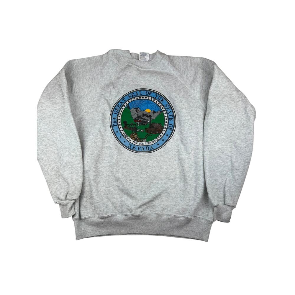 Vintage Hanes Nevada State Seal Crewneck Sweatshirt XL